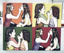 Warhol style 4 panel - (2) couple photos